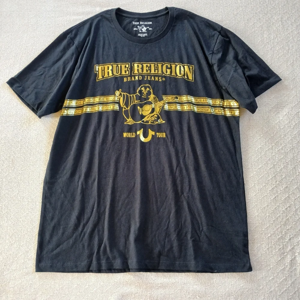 true religion ♡ new craft short sleeve shirt mens xxl y2k streetwear hiphop